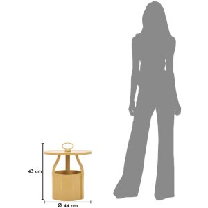 Прикроватный столик Mauro Ferretti Iris Кремовый Ø44x43 см