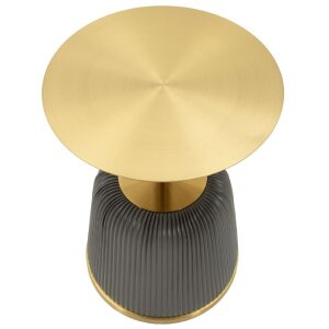 Столик для кресла Mauro Ferretti Egle серый/золотой Ø40x55 см