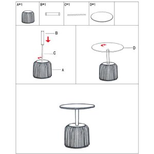 Буфетный столик Mauro Ferretti Egle зеленый/золотой Ø40x55 см
