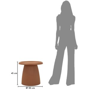 Боковой стол Mauro Ferretti Geax красный Ø50x45 см