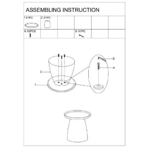 Боковой стол Mauro Ferretti Geax красный Ø50x45 см