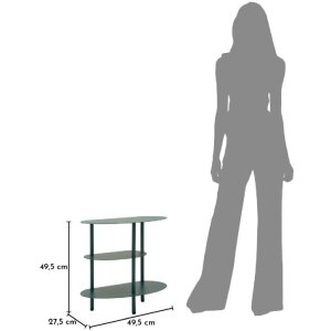 Ночная тумбочка Mauro Ferretti Saturn Ottanio, металл, бледно-зеленый