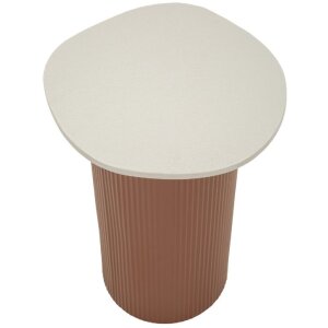 Журнальный столик Mauro Ferretti Frankfurt Marble, красный/белый, 35x37x53 см