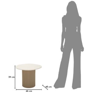 Столик боковой Mauro Ferretti Frankfurt Marble, серый/белый