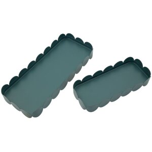 Набор тарелок Mauro Ferretti Saturno Ottanio, 2 шт., металлические, прямоугольные