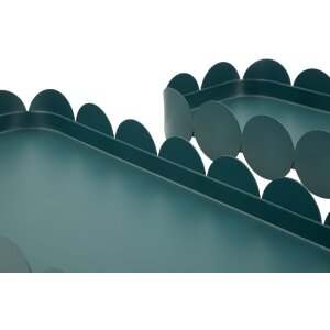 Набор тарелок Mauro Ferretti Saturno Ottanio, 2 шт., металлические, прямоугольные