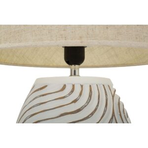 Настольная лампа Mauro Ferretti Oblix Ø35x55 см, полиуретан, железо, ткань