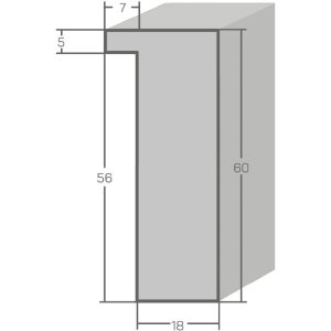 Зеркало H980 20x30 см с рамкой из массивной древесины и натуральной текстурой