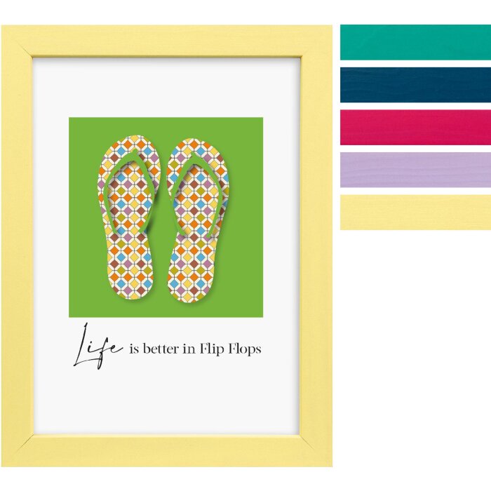 Фоторамка Goldbuch Lunaro — деревянная с плоским профилем, 3 размера, стекло