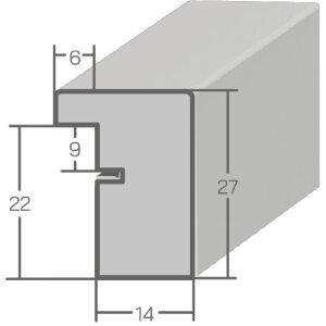 Фоторамка MendeFrames из дерева 960 черная 45x60 см с искусственным стеклом