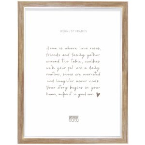 Фоторамка Deknudt S244 из полистирола с деревянной текстурой и прозрачным стеклом