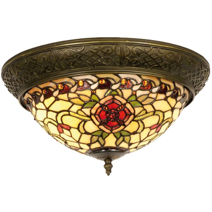 Стеклянный потолочный светильник 38 см цветное стекло