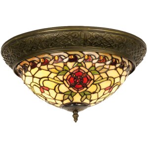 Стеклянный потолочный светильник 38 см цветное стекло