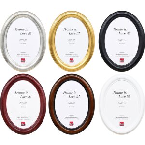 Овальная фоторамка Effect из массивного дерева, разные цвета