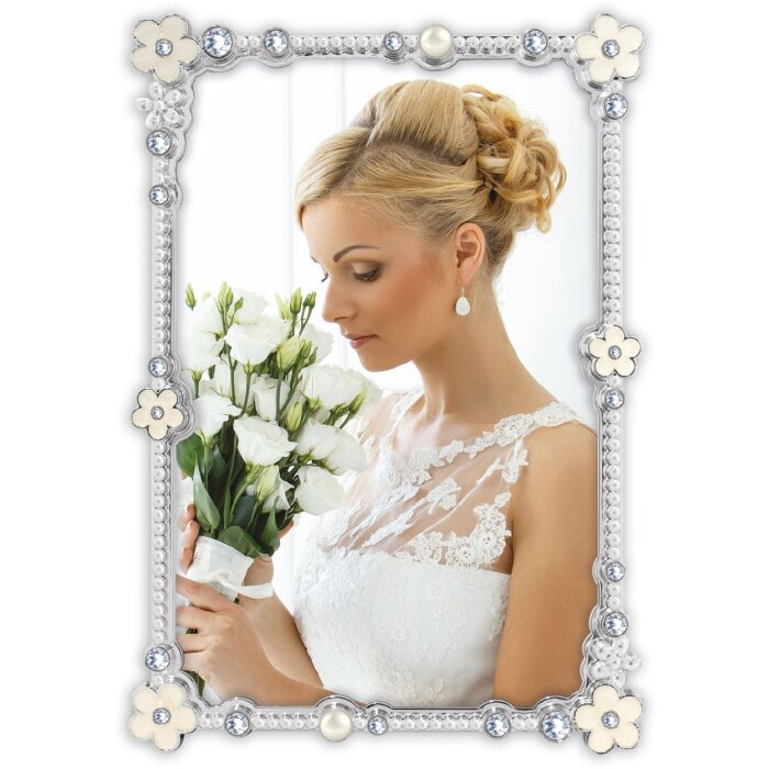 Фоторамка ZEP из металла Strauss 10×15 см с бархатной задней стенкой и подставкой