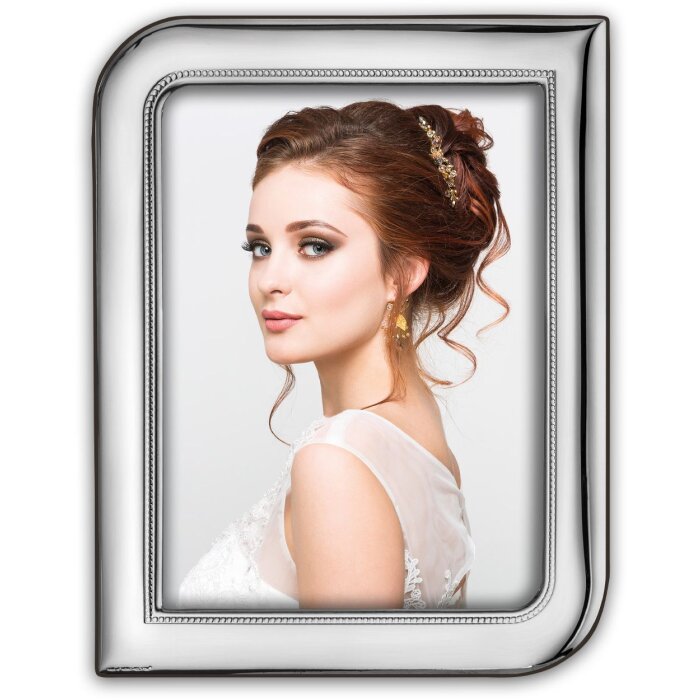 Фоторамка ZEP Monreale 10×15 см с зеркальной поверхностью и подставкой в серебре