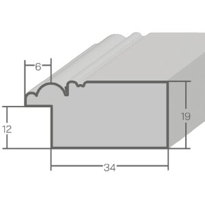 Фоторамка MendeFrames H660 Shabby-Chic 70x70 см серая с прозрачным стеклом