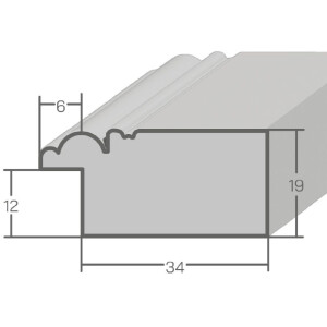 Фоторамка MendeFrames H660, шебби-шик 70x100 см, серая, с прозрачным стеклом