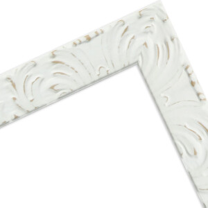 Фоторамка MendeFrames H650 Барокко 50x65 см белая с искусственным стеклом