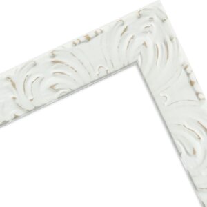 Фоторамка MendeFrames H650 в стиле барокко 50x60 см белая с музеевым стеклом