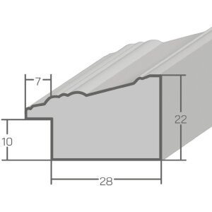 Фоторамка MendeFrames H650 Барокко 30x40 см серебристо-светлая с прозрачным стеклом