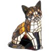 Настольная лампа Тиффани Кот 24x20 см