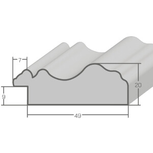 Фоторамка MendeFrames H550 Антик серебро 50x75 см с музеевым стеклом