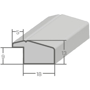 Фоторамка MendeFrames H490 из ольхи 28x35 см с антибликовым стеклом