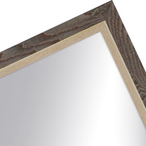 Зеркало на стену MendeFrames H490, современный стиль, орех, 24x30 см