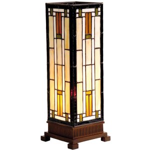 LumiLamp 5LL-9332 Настольная лампа Тиффани 12x12x35 см...