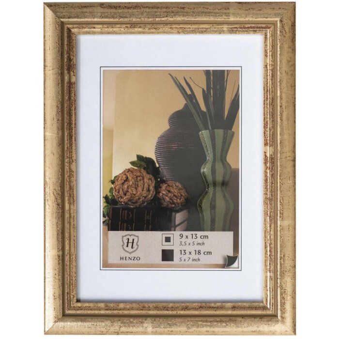 Henzo Artos Деревянная рамка 15x20 см Золото Прозрачное стекло Flexipoint Закрытие