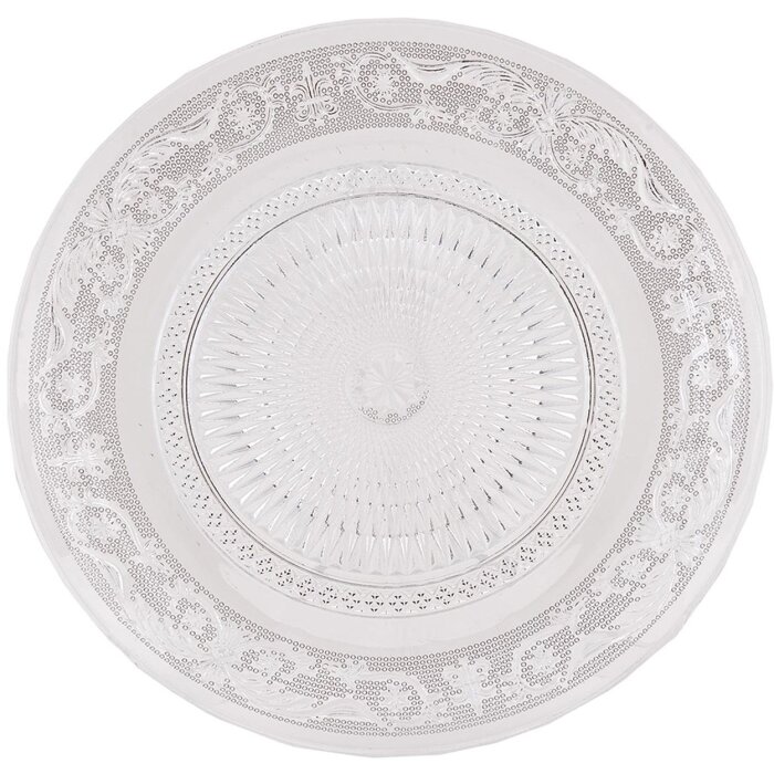 Clayre & Eef 6GL0223 Стеклянная тарелка 23 см