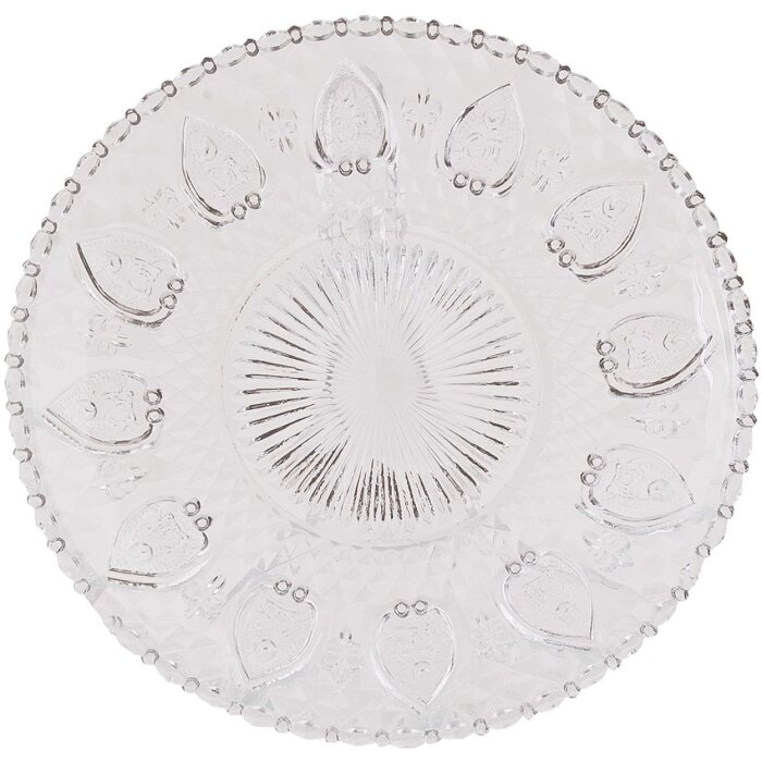 Clayre & Eef 6GL0225 Тарелка для завтрака Ø 20 см стеклянная круглая тарелка