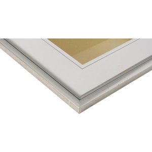 Деревянная рамка Henzo Artos silver 40x50 см с изогнутым молдингом и прозрачным стеклом