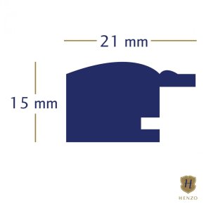 Деревянная рамка Henzo Artos silver 40x50 см с изогнутым молдингом и прозрачным стеклом