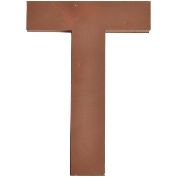 Clayre & Eef Letter T 20 cm Einzelbuchstabe aus Eisen für Wandbefestigung