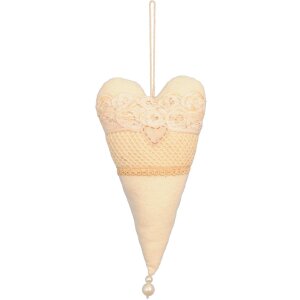 Подвеска сердце в стиле пэчворк 25 см