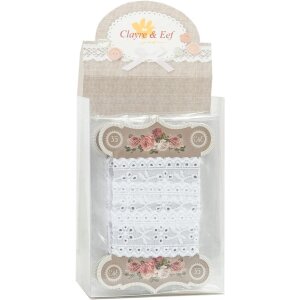 Spitzenband LI070S von Clayre & Eef, weiß, 45 cm