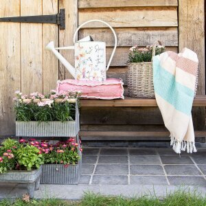 Красивая корзина с ручкой 45x17 см коричневая