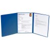 Bewerbungsmappe 3teilige 2 Klemmschienen Leder blau