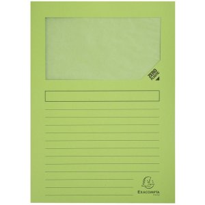 Exacompta Fenstermappen Forever A4 Recyclingkarton 120g Packung mit 10 sortiert
