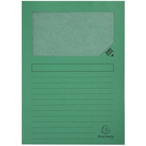 Exacompta Fenstermappen Forever A4 Recyclingkarton 120g Packung mit 10 sortiert