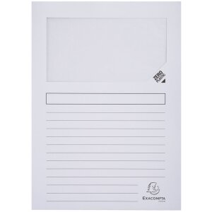 Exacompta Fenstermappen Forever A4 Recyclingkarton 120g Packung mit 10 sortiert