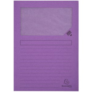 Exacompta Fenstermappen Forever A4 Recyclingkarton 120g Packung mit 10 sortiert