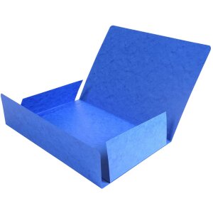 Exacompta 56407E Sammelmappe 3 Klappen A4 blau Manila-Karton 400g