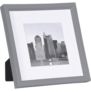 Rahmen 20x20 cm METALLICA aus Kunststoff  - silber