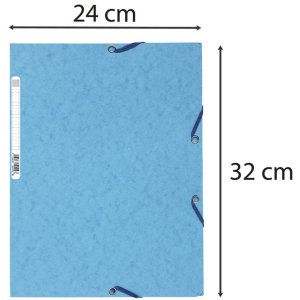 Exacompta Sammelmappe A4+ 400g Manila Pastellfarben mit Gummizug 24 x 32 cm