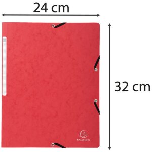 Exacompta Eckspannmappe Nature Future rot DIN A4 5515E Manila-Karton 400g