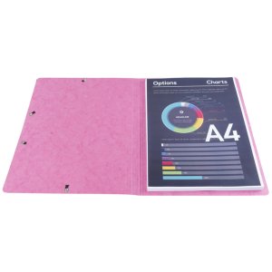 Exacompta Eckspannmappe Manila-Karton 400g Fuchsia DIN A4 mit Gummizug