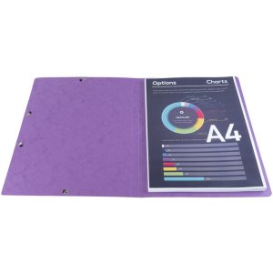 Exacompta 5568E Eckspannmappe Manila-Karton 400g DIN A4 Lila